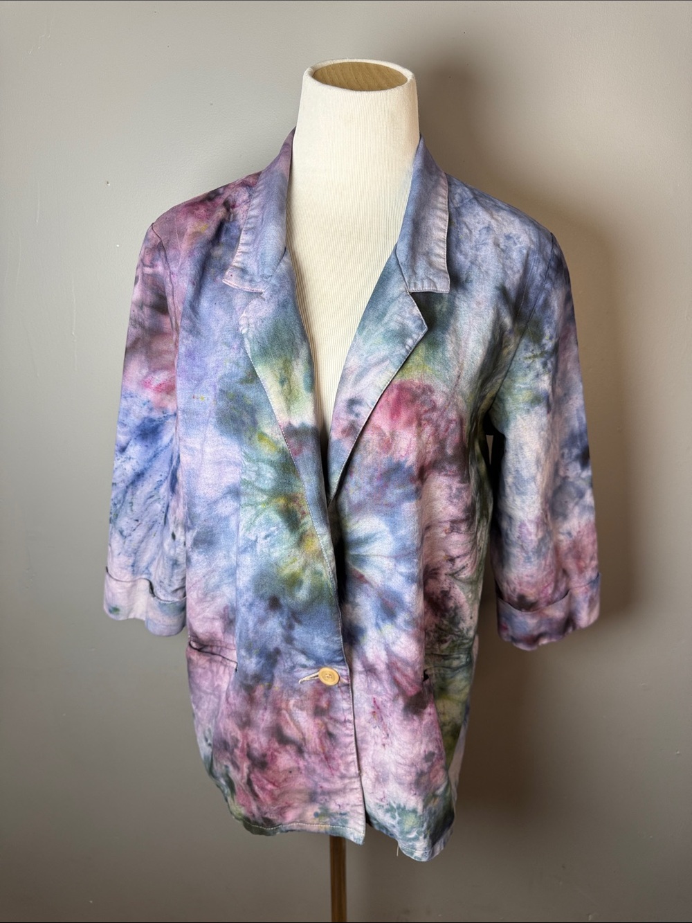 Tie-Dye Pastel Blazer Jacket